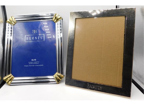 Sicure Silver Tone 'Family' Frame & Burnes Silver Tone With Gold Tone Accent Frame