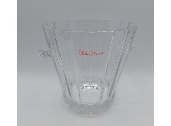 Stunning Paloma Picasso Round Cut Crystal Ice Bucket VILLEROY & BOCH Signed