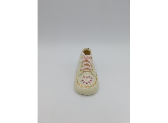 Lenox Pink Baby Shoe Figurine