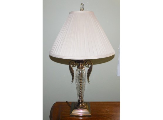 Elegant Glass & Metal Table Lamp