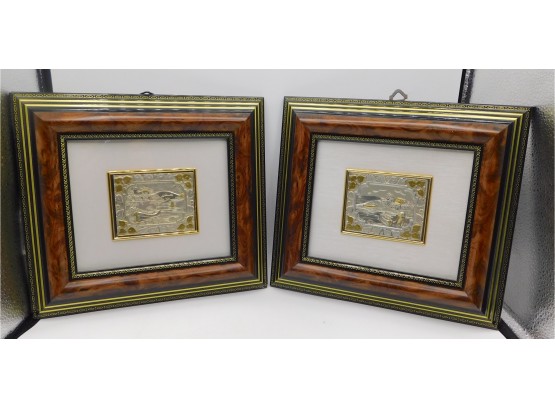 Argenti 925 Silver Artwork In Frame - Set Of Two