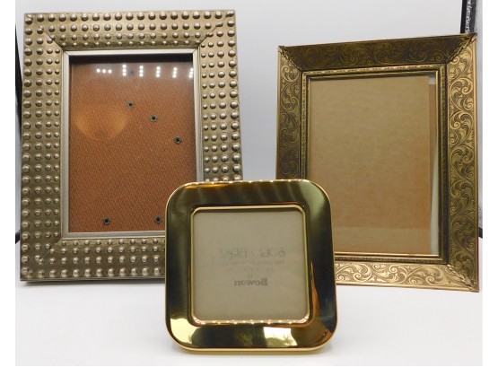 Gold Tone Picture Frames - Set Of Three