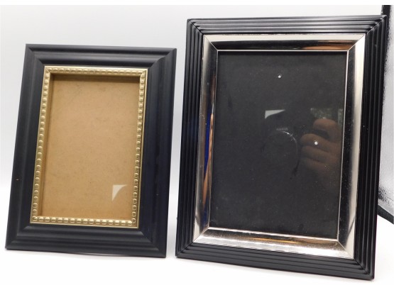 Black With Metallic Tone Detail Picture Frames - Set Of Two