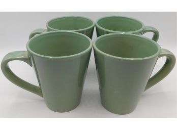 Potter & Smith Green Glazed Ceramic Mugs - Set Of Four