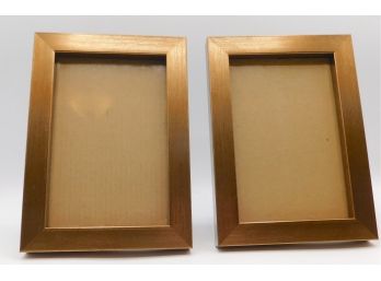 Prinz Gold Tone Wooden Picture Frames - Set Of Two