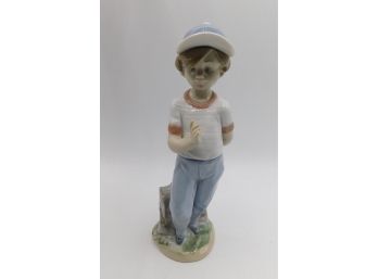 Lladro 1990 Collectors' Society Young Baseball Boy Figurine