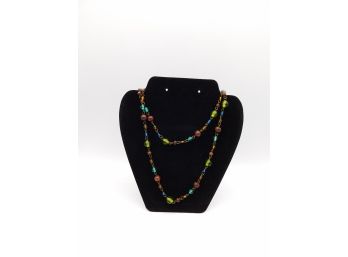 Multicolor Beaded Infinity Necklace