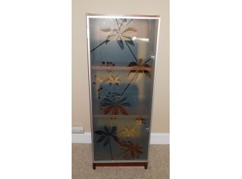 Stylis Floral Design Frosted Glass Storage Cabinet