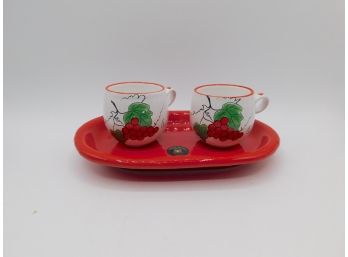 ICAP Italian Espresso Cups With Serving Tray
