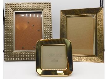 Gold Tone Picture Frames - Set Of Three