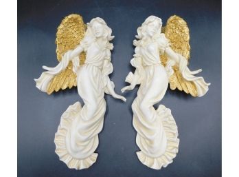 Collections Etc. Wall Hanging Angel Decor - Set Of Two