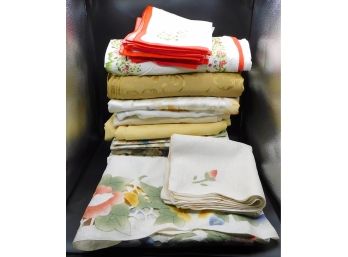 Assorted Lot Of Table Cloths & Placemats