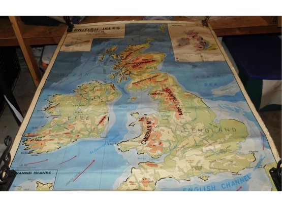 Vintage Macmillan Map Of The British Isles