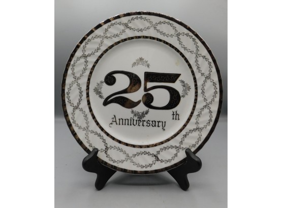 Vintage Norcrest Fine China 25th Anniversary Decorative Plate #b-563