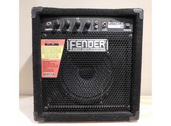 Fender Rumble 15 Amplifier - Power Cord Not Included