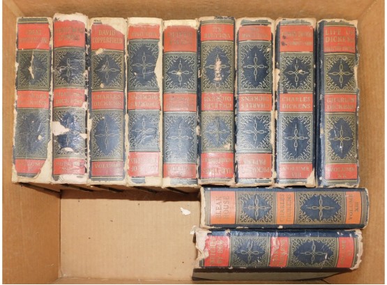Assorted Lot Of Vintage Charles Dickens Books