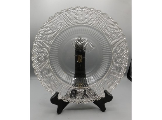 Decorative Glass Plate - Give Us This Day Our Daily Bread