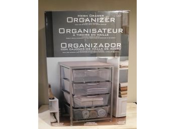 NEW Metal Mesh 4 Drawer Organizer In Box