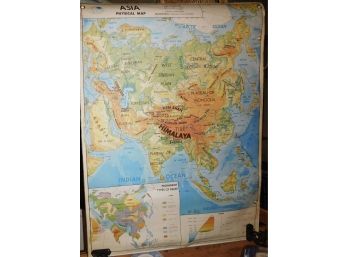 Vintage Macmillan 1970 World Map Of Asia
