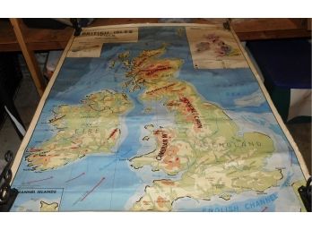 Vintage Macmillan Map Of The British Isles