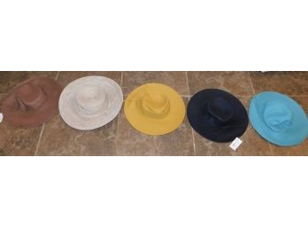 Assorted Lot Of Bijoux Terner Travel Hats - 5 Total