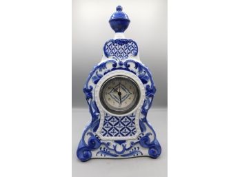 Lovely Bombay Ceramic Hand Painted Battery Operated Mantle Clock - Made In China
