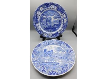 Lovely Pair Of Spode Blue Room Collection Decorative Plates