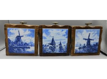 Set Of Jerry Shultz Company Wood Wall Plaques - 3 Total