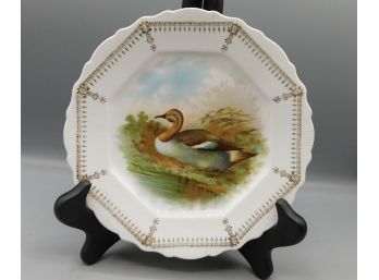 Vintage Porcelain Bavaria Decorative Duck Pattern Plate
