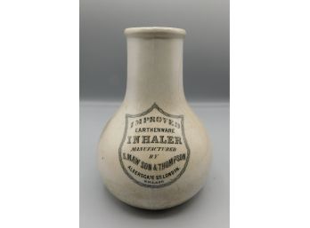Vintage Improved Earthenware Inhaler
