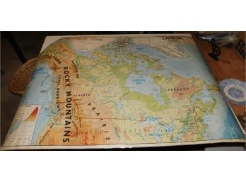 Vintage Macmillan 1970 Map Of Canada