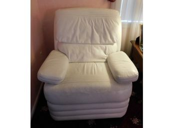 Peoploungers - White Leather Reclining Armchair