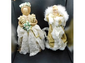 Vintage Christmas Tree Toppers - Pair Of 2