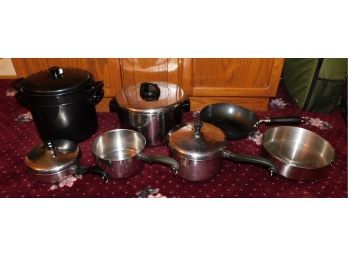 Variety Lot Of Assorted Pots (5)  And Pans (2)