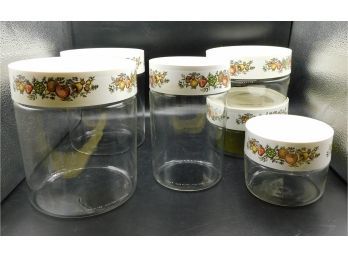 PyrexWare By Corning - Glass Storage Jars (5)