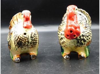 Festive Turkey Salt And Pepper Shaker Set