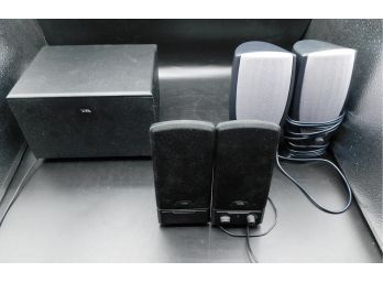 Cyber Acoustics 2.1 Powered Speaker System (CA-3001RB) With 2 Additional Speakers