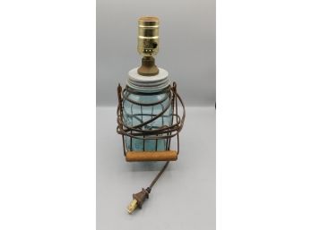 Decorative Vintage Ball Jar Table Lamp - No Shade