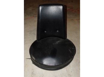 Black Faux Leather Seat With Spring Cushion