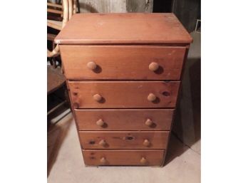 Solid Wood 5 Drawer Chest