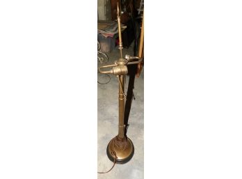 Vintage Frederick Cooper Brass 2-bulb Floor Lamp - No Shade
