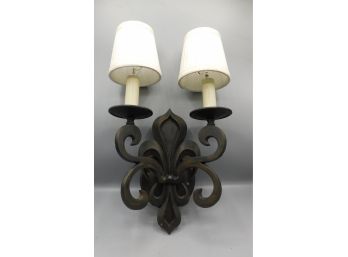 Wrought Iron Electric Wall Sconce