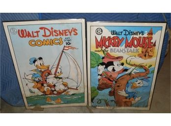 Vintage Pair Of Walt Disney CBL Posters Framed