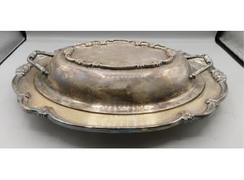 Vintage Silver Plated Covered Vegetable Dish
