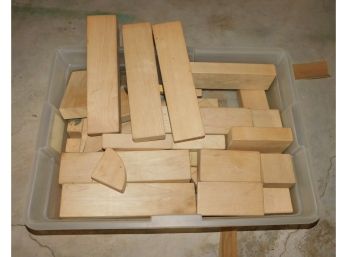 Assorted Lot Of Wood Building Blocks