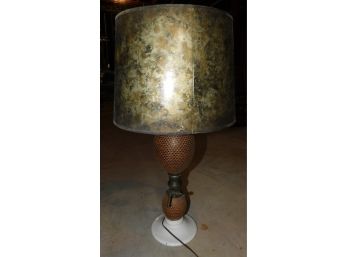 Vintage Glass Rattan Style Table Lamp