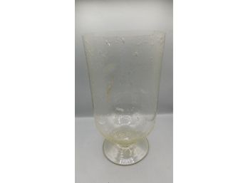Large Footed Glass Candle Holder