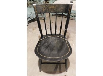 Vintage Windsor Style Hand Painted Wood Chair