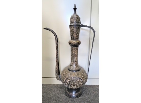 Large Aftaba Brass Arabian Jug Moroccan Vase