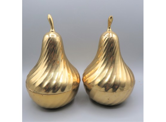 Pear-shaped Decor With Lids - Set Of 2